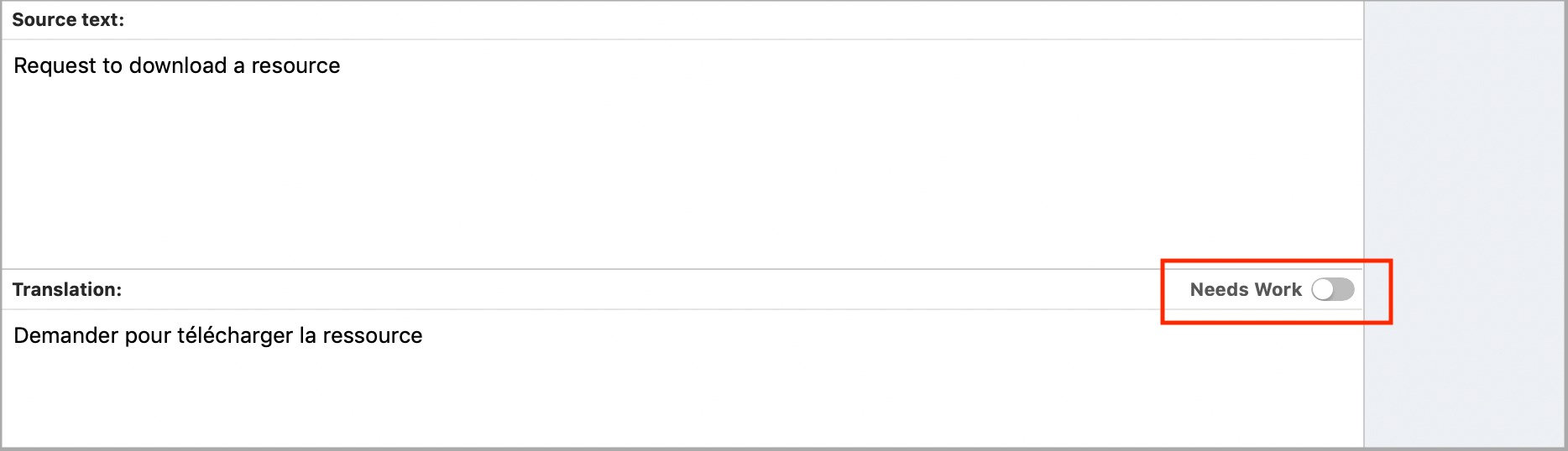 la frase necesita trabajo